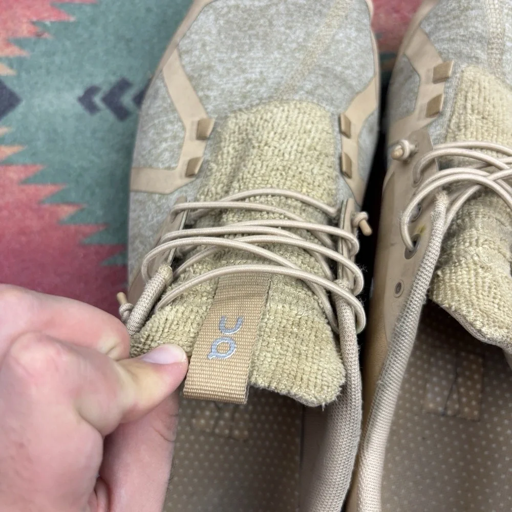 On Cloud 5‎ Running Shoes Sneakers Mens 12.5 Dune Terry Cloth Beige